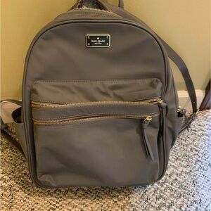 Kate Spade Gray Backpack Structured Design Functional Style